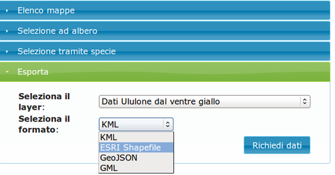 2.2. 2 - Dati Si sottolinea nuovamente come le dimensioni del cerchio non stiano in rapporto alla protezione (dato offuscato) della specie, quanto piuttosto alla numerosità della stessa in una certa