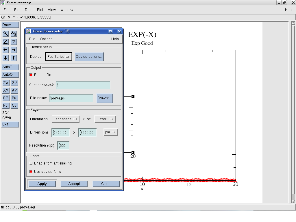 Stampare il progetto su file Per stampare su file Selezionare il menù File e quindi la voce Printer setup.