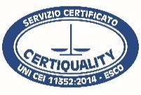 FEDABO, ENERGY SERVICE COMPANY CERTIFICATA UNI CEI 11352, ORGANIZZA IL SEGUENTE CORSO DI FORMAZIONE: AUDITOR ENERGETICO UNI CEI EN 16247-5 dell ENERGIA ELETTRICA OBIETTIVI del CORSO: MODALITÀ