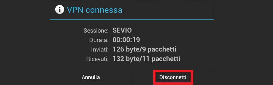 Inserire Nome Utente e Password del proprio account Sevio quindi toccare il pulsante Connetti. NOTA: Sevio Portal consente l accesso contemporaneo a più operatori.