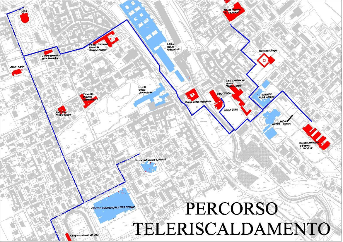 Il fluido termovettore più utilizzato è l'acqua, che solitamente viene inviata a circa 90 C e ritorna in centrale a 30-60 C.