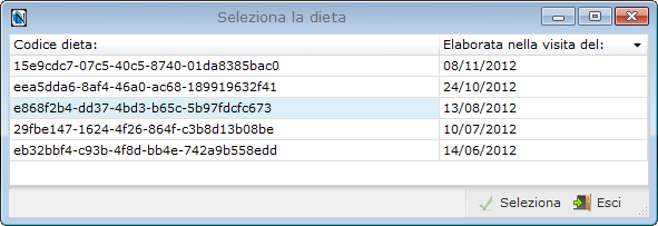 Manuale Nutrigeo - 2. Sezione "Home" Esci: esce dalla finestra.