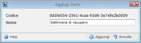 Manuale Nutrigeo - 4. Funzione "Dieta a menu giornaliero" 4.2.5. Gestione dieta 4.2.5.1.