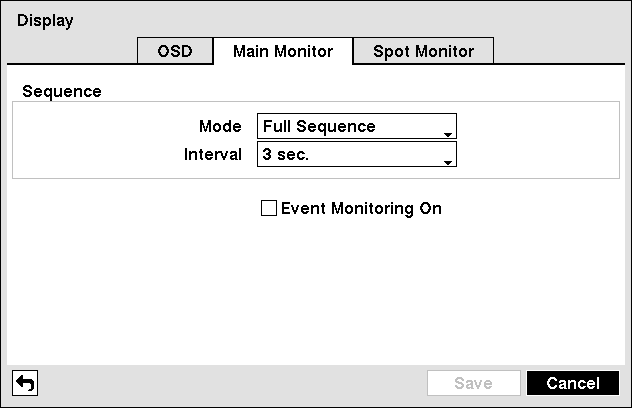 Manuale di funzionamento Audio L'icona compare su ogni schermo delle telecamere delle quali il DVR può riprodurre il sonoro dal vivo in un sistema locale, mentre l'icona compare su ogni schermo delle