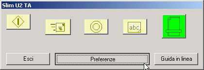 Preferenze La finestra di dialogo Preferenze consente di configurare le impostazioni per ciascun pulsante e assegnare le applicazioni per l'elaborazione conclusiva.