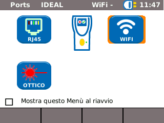 CAPITOLO 5 Struttura dei test Le sezioni che seguono spiegano l'impostazione tipica per le singole prove con LanXPLORER. 1. Utilizzare il tasto On per avviare LanXPLORER. 2.