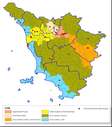 3.3.3 Zone e agglomerati per la valutazione della qualità dell aria Le recenti normative a livello comunitario, nazionale e regionale (Direttiva 2008/50/CE recepita in Italia con D.Lgs 155/2010 e L.R.