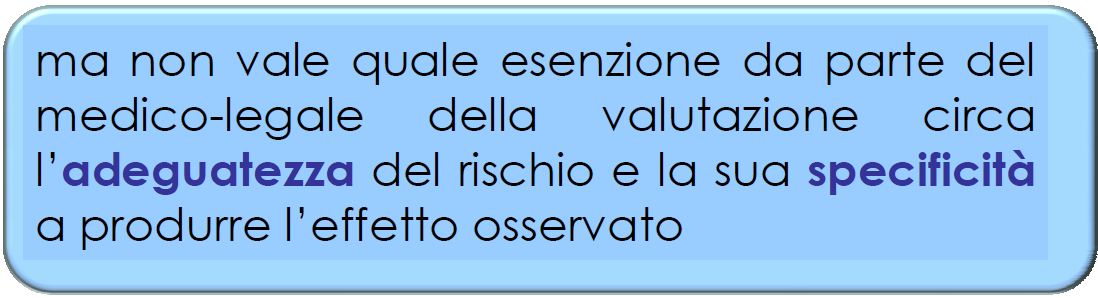 Presunzione legale del nesso Non è la prova ma un Mezzo di