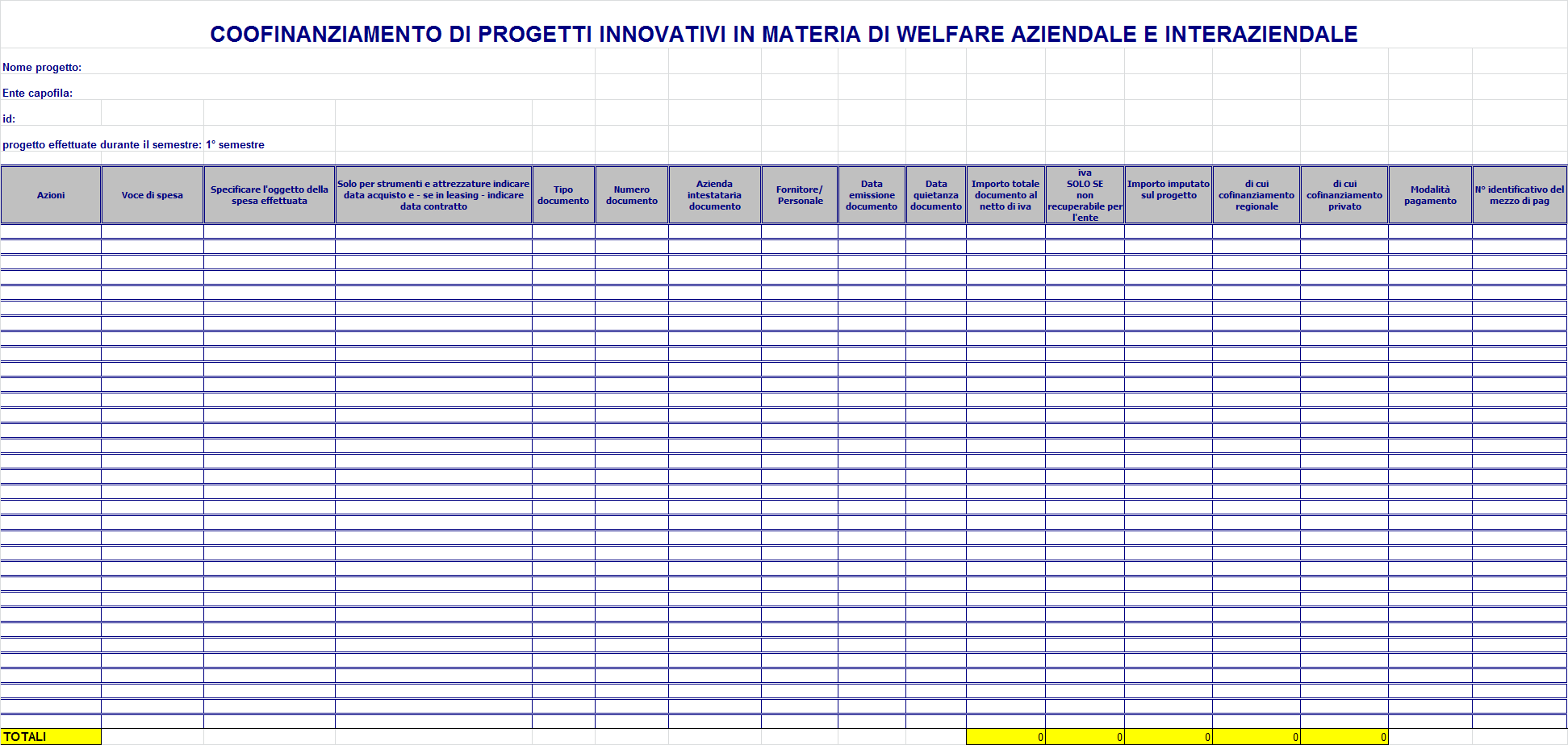 4. ALLEGATI: PROPOSTE DI FORMAT SCHEDE ALL. A1.