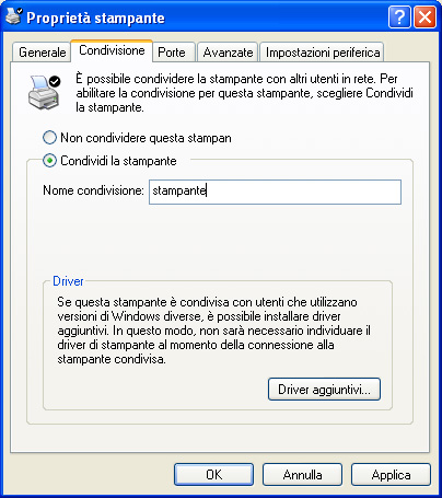 Computer con Windows XP: accesso alla cartelle condivise Per accedere più facilmente alle cartelle predisposte per la condivisione tra più computer, è consigliabile che tutti i computer appartengano