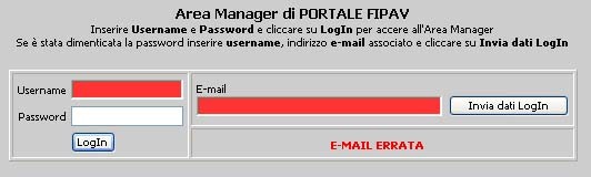 Nel caso l utente abbia dimenticato la password, potrà essere inserita nel campo E-mail l indirizzo di posta elettronica, in essere al momento della richiesta nell anagrafica societaria, per poter