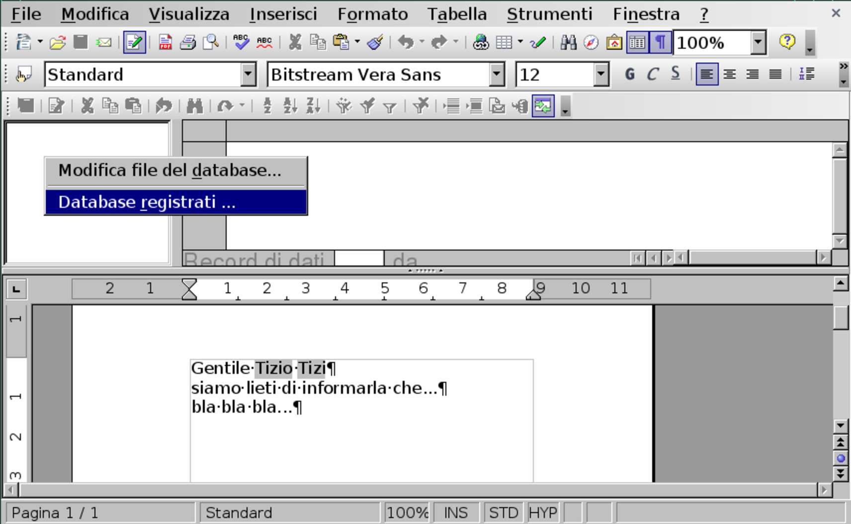 In questo caso si seleziona la stampa, ma potrebbe anche essere salvato. Figura 70.122. OpenOffice.org Writer: Strumenti, Stampa guidata in serie, ottava fase. Figura 70.119. OpenOffice.org Writer: Strumenti, Stampa guidata in serie, quarta fase.