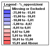 Differenze Percentuali Opposizioni 2011* vs 2010 FONTE