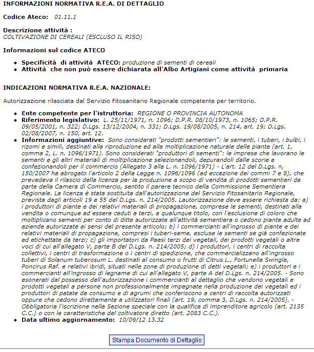 2) il documento di dettaglio E' il documento che indica tutte le informazioni sopra riportate e che integra le informazioni relative al SUAP se rilevanti.