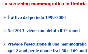 GLI SCREENING ONCOLOGICI IN