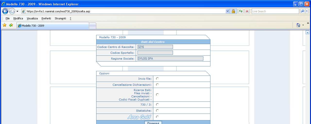 6) E successivamente sulla voce Per accedere al 730 2009 : clicca qui Attenzione : permane il Link alle Pagine del 2006/2007/2008 (Per accedere al