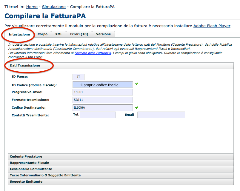 Progressivo Invio: progressivo univoco, di lunghezza massima di 5 caratteri (A-Z, 0-9) che il soggetto trasmittente attribuisce ad ogni file che inoltra al Sistema di Interscambio ( da non confondere