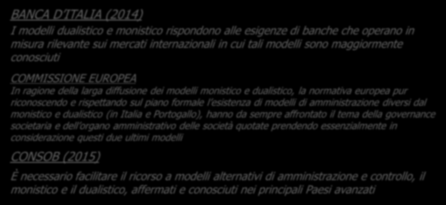 Indice Obiettivi, contenuti e composizione dell Osservatorio 2015 Lo stato di salute dei sistemi di governo nelle società del FTSE MIB: l Indice di Eccellenza della Governance (EG Index 2015) L