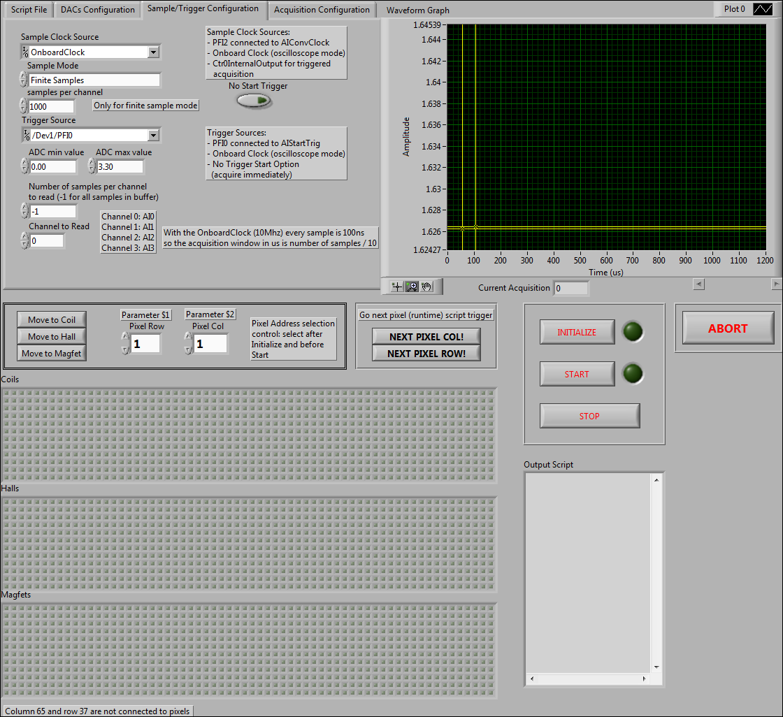 CAPITOLO 3. SETUP DI MISURA E SISTEMA DI ACQUISIZIONE Sezione 3.6. Programma Labview per le misure generiche e manuali Figura 3.