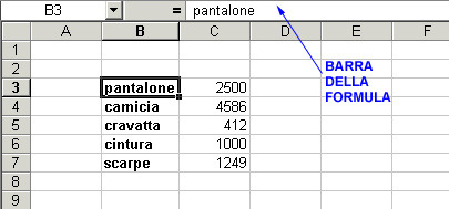 Se si vuole cancellare una cella o una zona di celle è sufficiente operare la selezione e poi premere il tasto CANC.