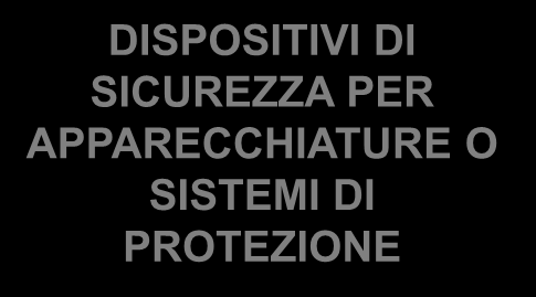 Campo di applicazione: singole attrezzature APPARECCHIATURE