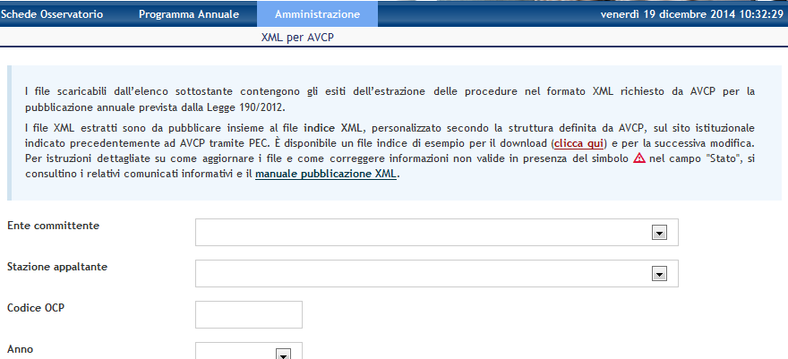 3.2 Il file indice Per organizzare i files xml della pubblicazione è necessario compilare il file indice, questo file nella sua versione grezza disponibile al link nel riquadro Blu indicato nella