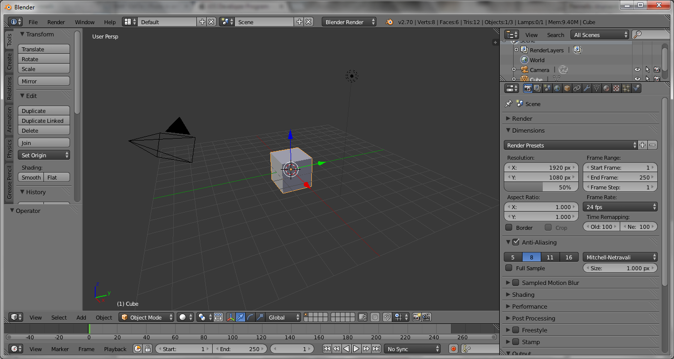 Blender - Componenti principali 3D