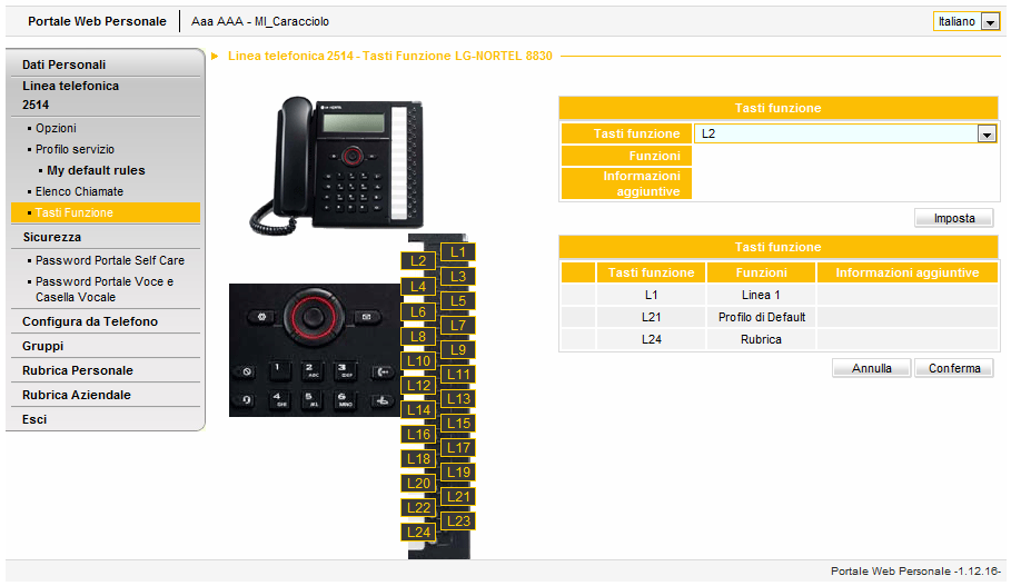 3.11.4 IP-Phone LG-Ericsson 8830 Il terminale LG-Ericsson 8830 utilizza il protocollo VoIP SIP; tale IP-Phone, dispone di ventiquattro tasti configurabili.