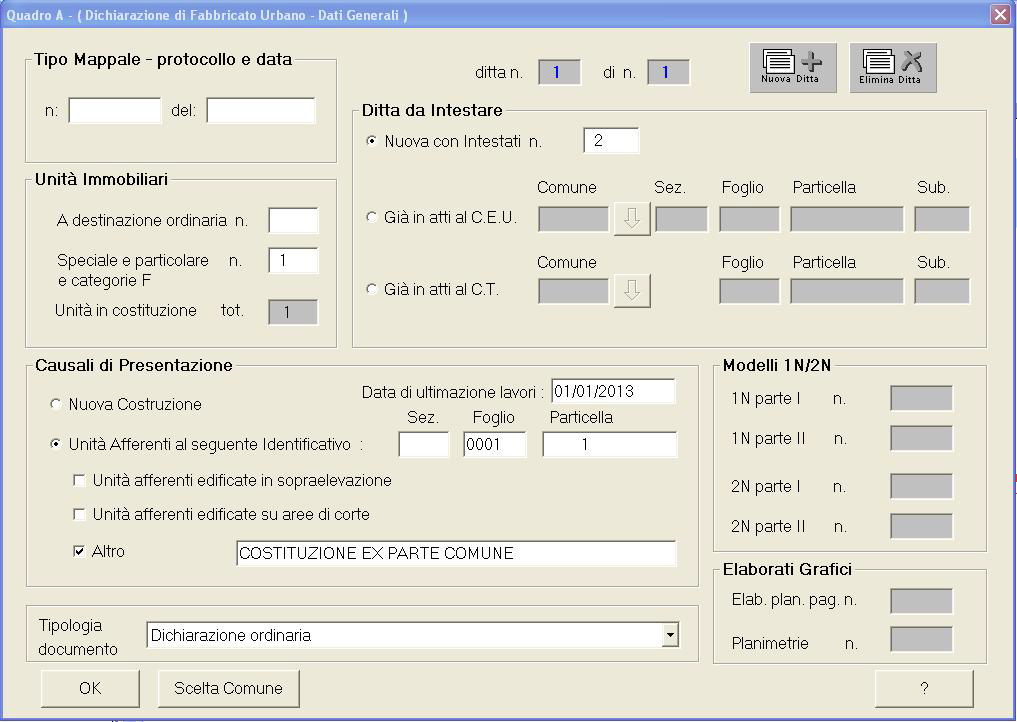 Analisi tipologia dei rifiuti Controlli Catastali