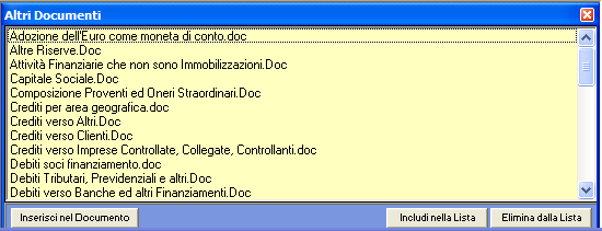 BILANCI E ANALISI: Elaborazione della Nota Integrativa - 43 4.4 Visualizzazione Il menù Visualizzazione consente di personalizzare la visualizzazione della maschera di elaborazione della nota.