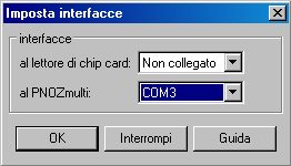 CONFIGURAZIONE DELL INTERFACCIA Selezionare nel menu Modifica l opzione Imposta interfacce.