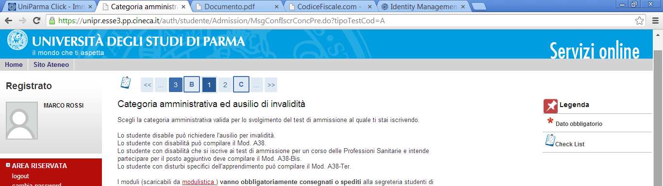 2.6 Specificare se si necessita, in caso di disabilità, di