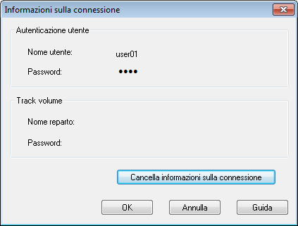 Selezione della periferica dalla quale eseguire il caricamento 6 Informazioni sulla connessione: questo pulsante è disponibile se nel corso dell'ultima connessione alla periferica sono state salvate