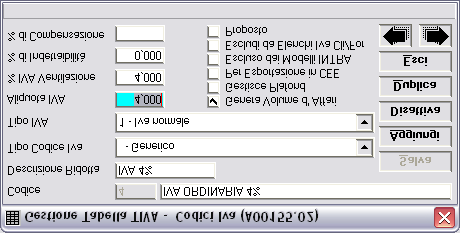Gestione Tabella TIVA Codici Iva (A00155.02) Nella tabella dei Codici Iva è stata inserita la casella di selezione Escludi da Elenchi Iva Cli/For. Di default la casella non è spuntata.