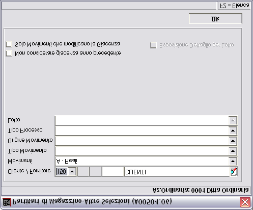 D) ALTRE MIGLIORIE PARTITARI DI MAGAZZINO ALTRE SELEZIONI (A00504.