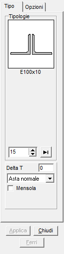 1.5.1.4 Controventi Consente di inserire un gruppo di aste conformate come controventature.