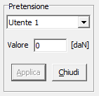 1.5.1.14 Pretensione Tiranti Consente l assegnazione del valore di pretensione agli elementi in di tipo tirante.