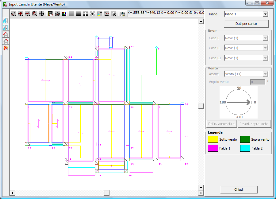 1.6 Input definizione neve e/o vento.