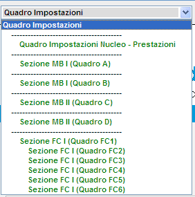 Quadri Compilati In base alle X presenti nella sezione Quadri