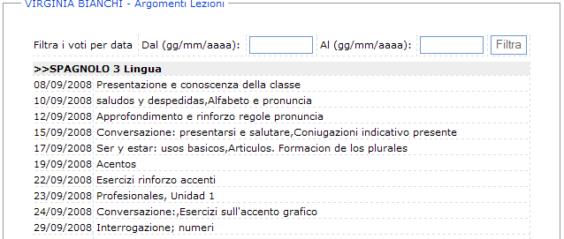 GESTIONE RICEVIMENTI Tramite la voce di menù Servizi alunno/gestione ricevimenti il genitore, accede alle eventuali prenotazioni già effettuate.