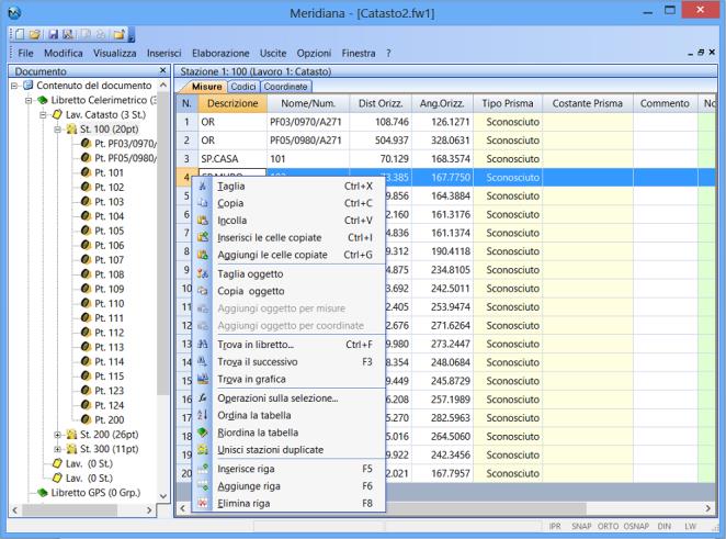 Una descrizione più dettagliata di tale funzionalità si trova nel corso d istruzione sull utilizzo di Meridiana (vedi Installazione) capitolo Import Strumenti o anche nell help in linea del software.