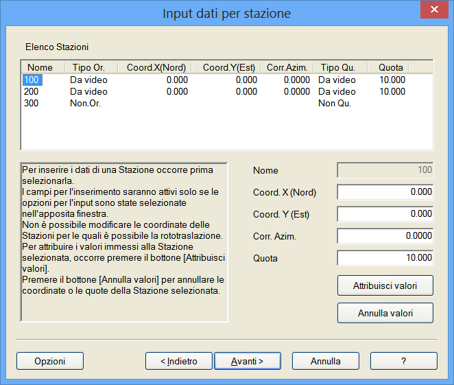 Non essendo appoggiato a dei punti d orientamento ed a punti di quota nota, il rilievo non può essere orientato né quotato con riferimenti noti.