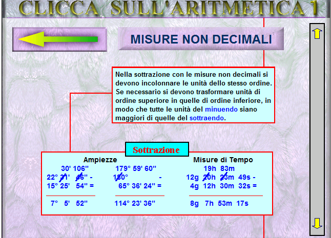 La sottrazione Disponiamo il sottraendo sotto il minuendo, in modo che unità