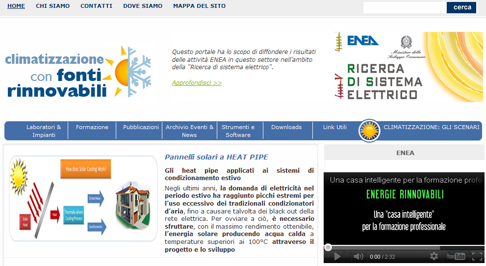 Utilizzo del calore solare e ambientale per la climatizzazione Le nostre attività di