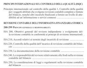 PRINCIPI INTERNAZIONALI DI REVISIONE