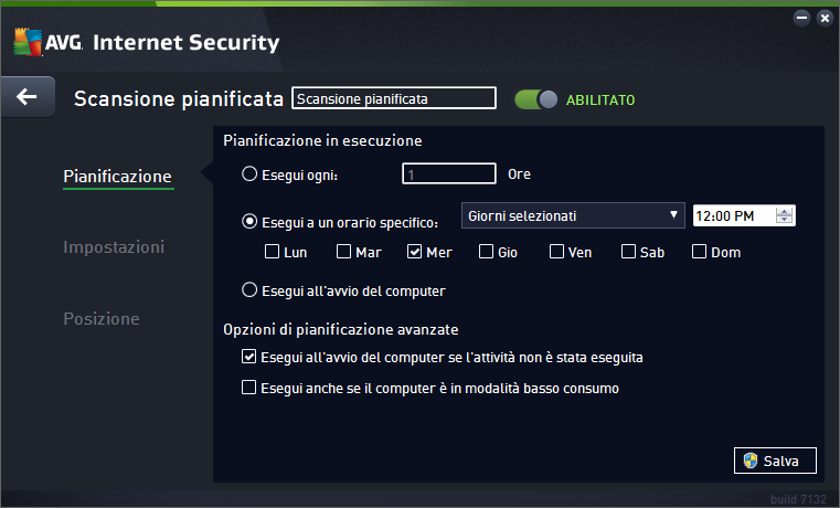 In ogni scheda è possibile impostare il pulsante "semaforo" pianificato e riattivarlo secondo le necessità. per disattivare temporaneamente il controllo 3.7.4.1.