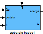 2.3.7 Blocco Serbatoio Freddo Figura 45 Circuito Serbatoio Caldo Figura 46 Blocco Serbatoio Freddo Nel blocco serbatoio freddo si utilizza per semplicità lo stesso circuito del blocco serbatoio caldo