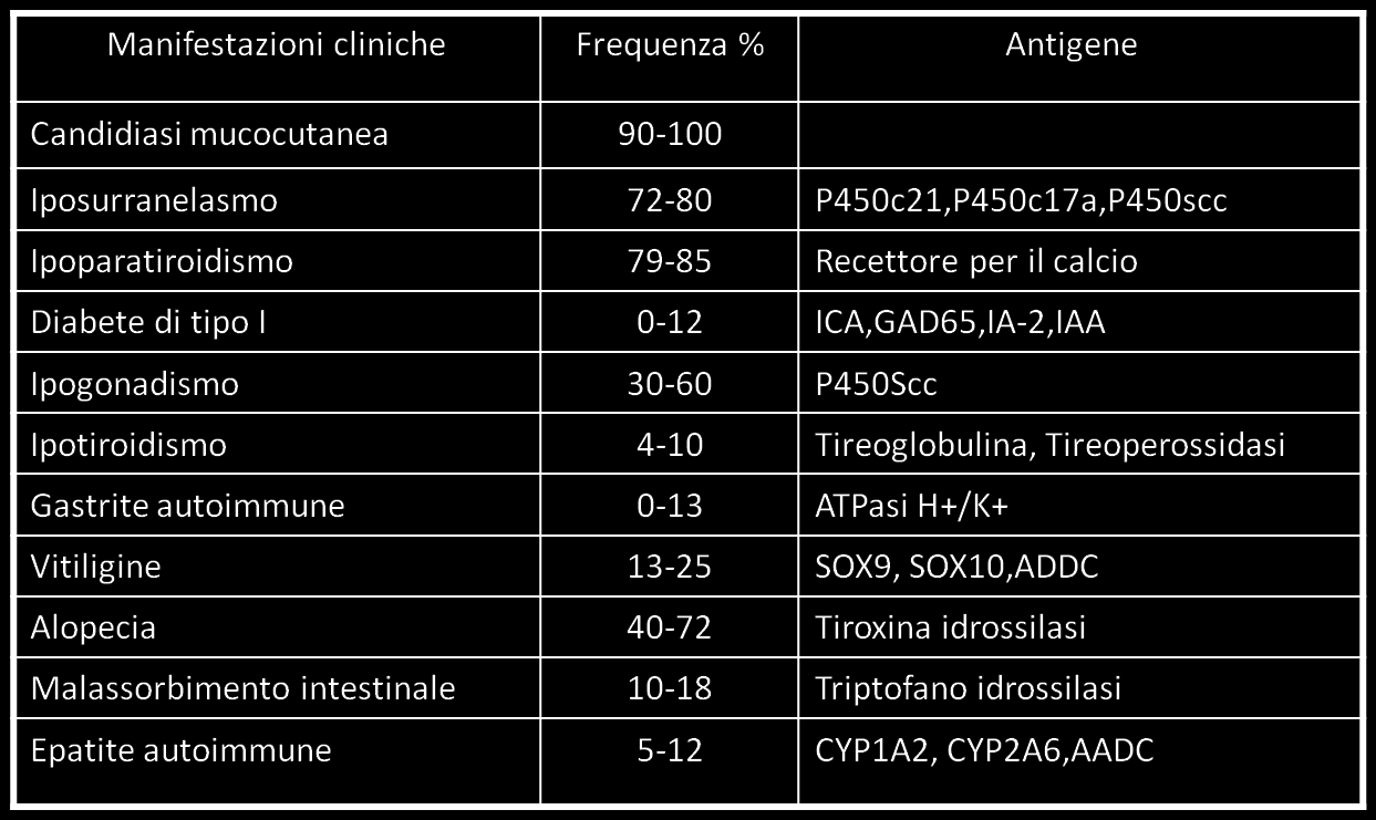 et al., 2002). Recentemente anticorpi neutralizzanti contro l Interferone tipo I (INF), specialmente INF-α e INF-ω sono stati trovati nel siero di pazienti omozigoti per mutazioni del gene AIRE.