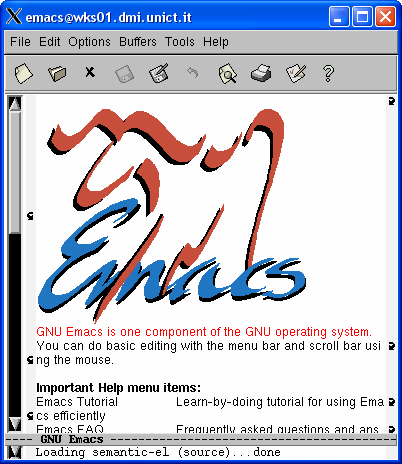 Emacs Da shell digitare il comando emacs [nome file] se questo è seguito dal simbolo & Il