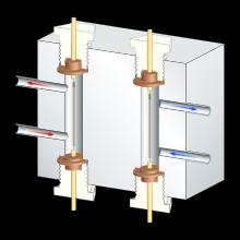 Rivelatori/detectors Rivelatore a conducibilità termica (TCD, Thermal Conductivity Detector) è costituito da due filamenti riscaldati elettricamente e mantenuti a temperatura costante.